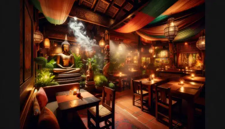 mysig thai restaurang för att äta lugnt sin thai mat